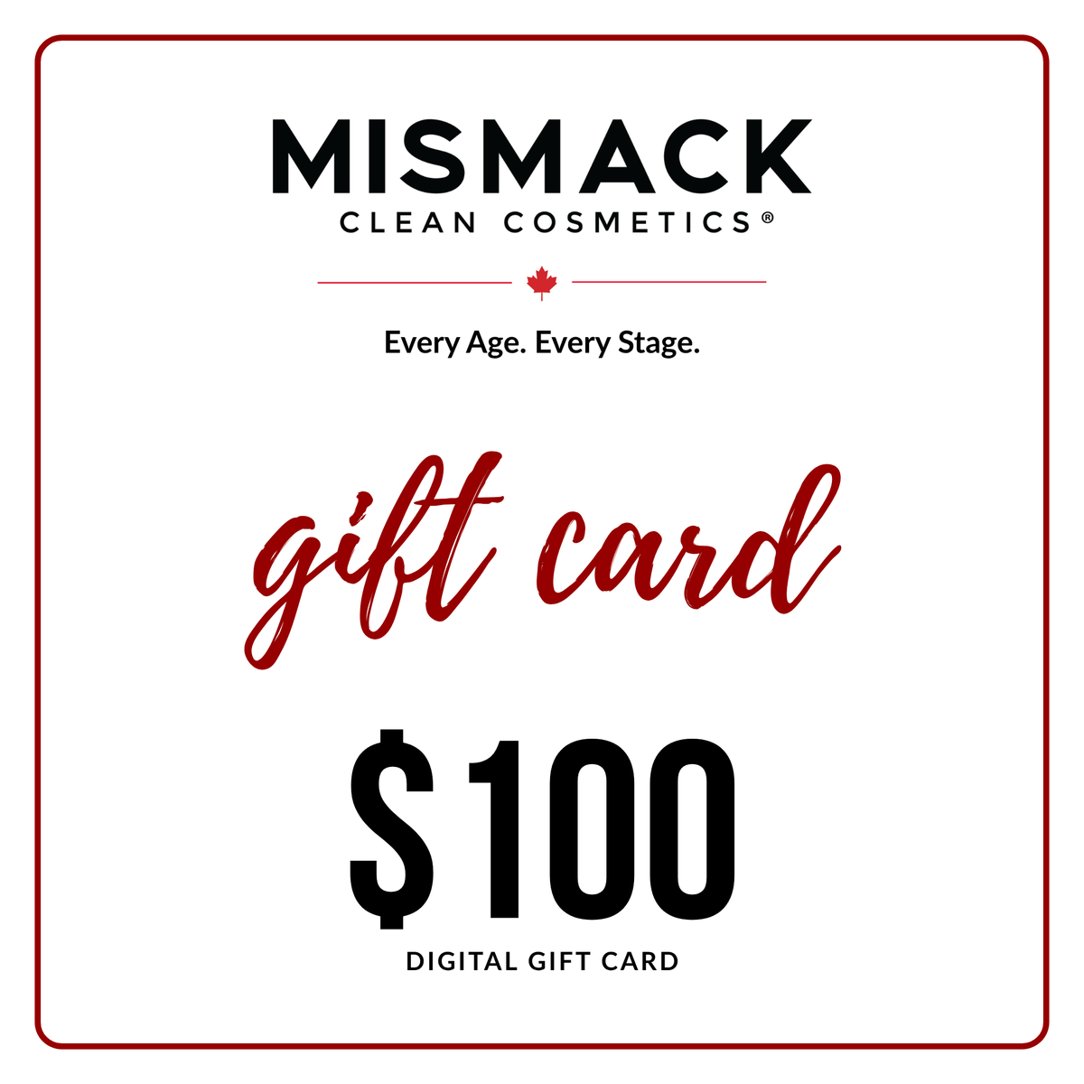 MisMacK Clean Cosmetics Digital Gift Card