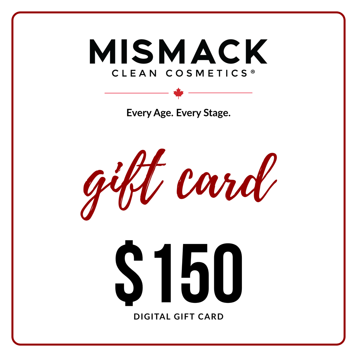 MisMacK Clean Cosmetics Digital Gift Card